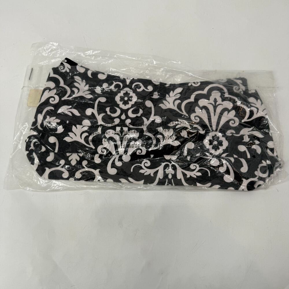 NEW Thirty-One Parisian Pop Fitted Skirt Purse Cover One Size Black White Damask